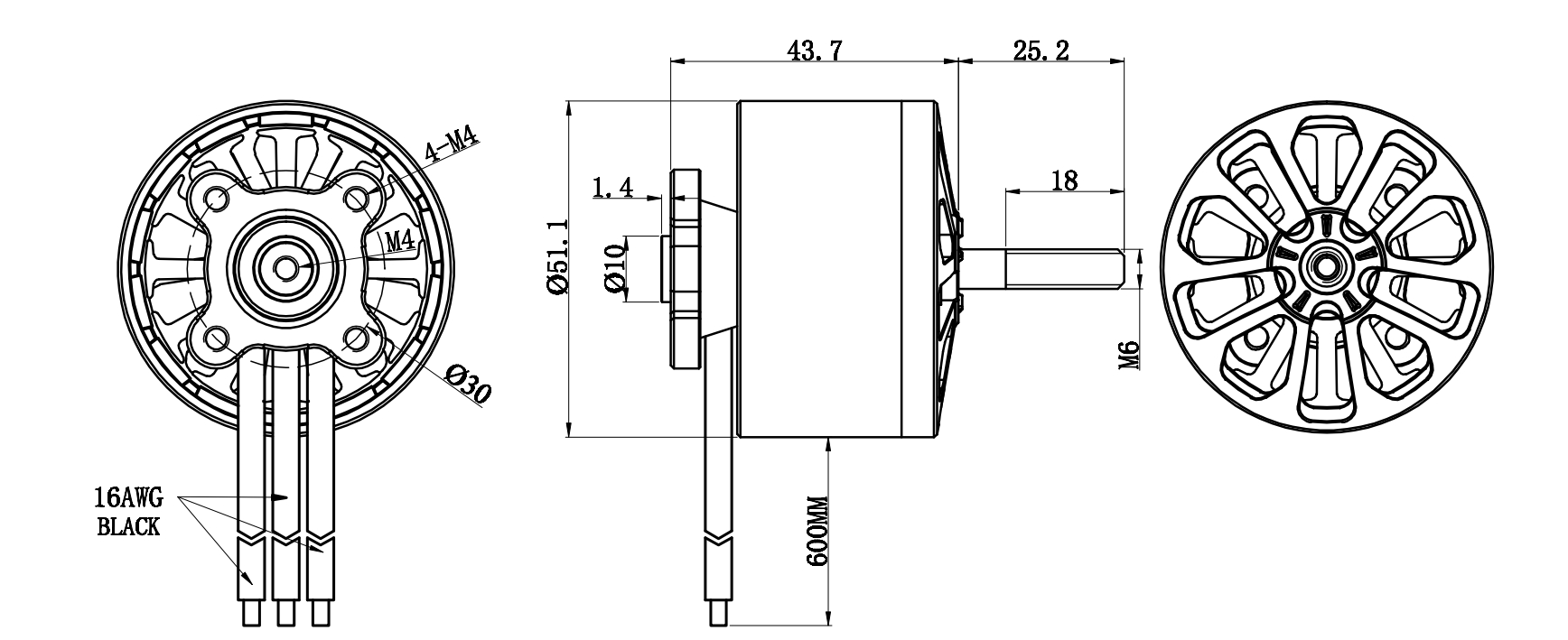 Flashhobby A4320 350KV Brushless Motor